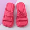 Two Women with Sandals Fashion Trend Heightened Platform Eva Household Slippers Summer Wear Non-slip Beach Sandals