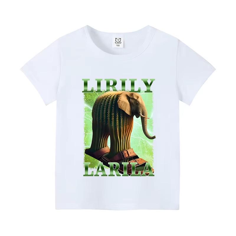 Italy Brain Rot Funny Animal Kids' Cotton T-Shirt - Cappuccino Assassin Short Sleeve