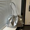 Drawstring Pleated Bucket Bag for Women's Trendy New Large Capacity Summer Casual One shoulder Versatile Tote Bag