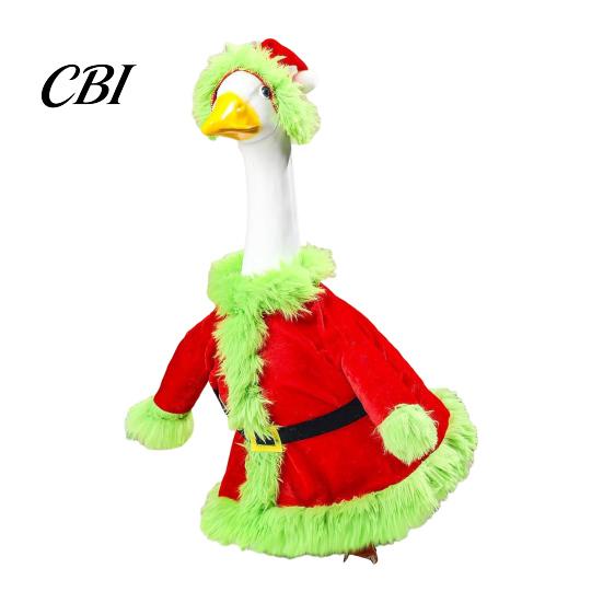 Christmas Porch Goose Outfit Halloween Ghost Outfit, Apparel, Festive Costume Outdoor Holiday Decor for 23 Inch Statue, Garden Yard Lawn Decoration