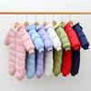 Winter Baby Fleece Romper, Thick Warm Cotton Padded Jumpsuit, Newborn Long Sleeve Hooded Bodysuit, Infant Outdoor Snowsuit