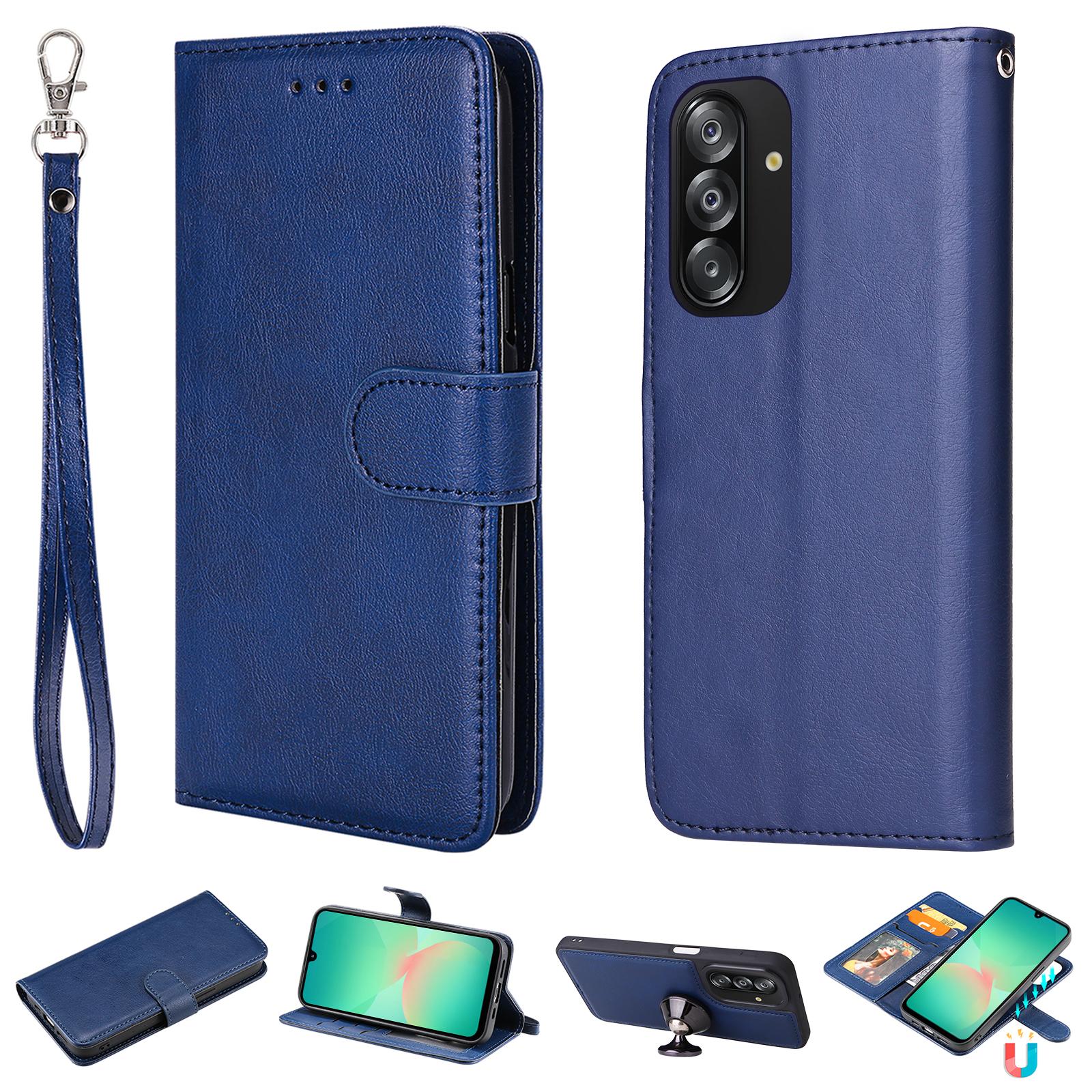 

For Samsung Galaxy A26 5G/A16 4G/Galaxy A16 5G Case 2 in 1 Detachable Magnetic Leather Wallet Mobile Cover with Strap