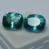 Natural Bluish Green Sapphire Loose Gemstone 21.23 Ct Pair Cushion Cut September Birthday Birthstone