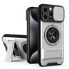 KEYSION Magnetic Phone Case for iPhone 13 14 15 Pro Max 15 Plus Slide Camera Protection Upright Kickstand Shockproof Back Cover