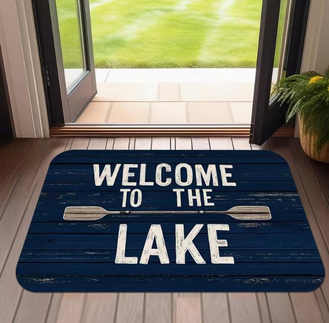 

1 Set of Lake Patterned Welcome Door Mats Suitable for Decorating Living Rooms Bedrooms Kitchens Offices and Vacation Homes 40cm x 60cm