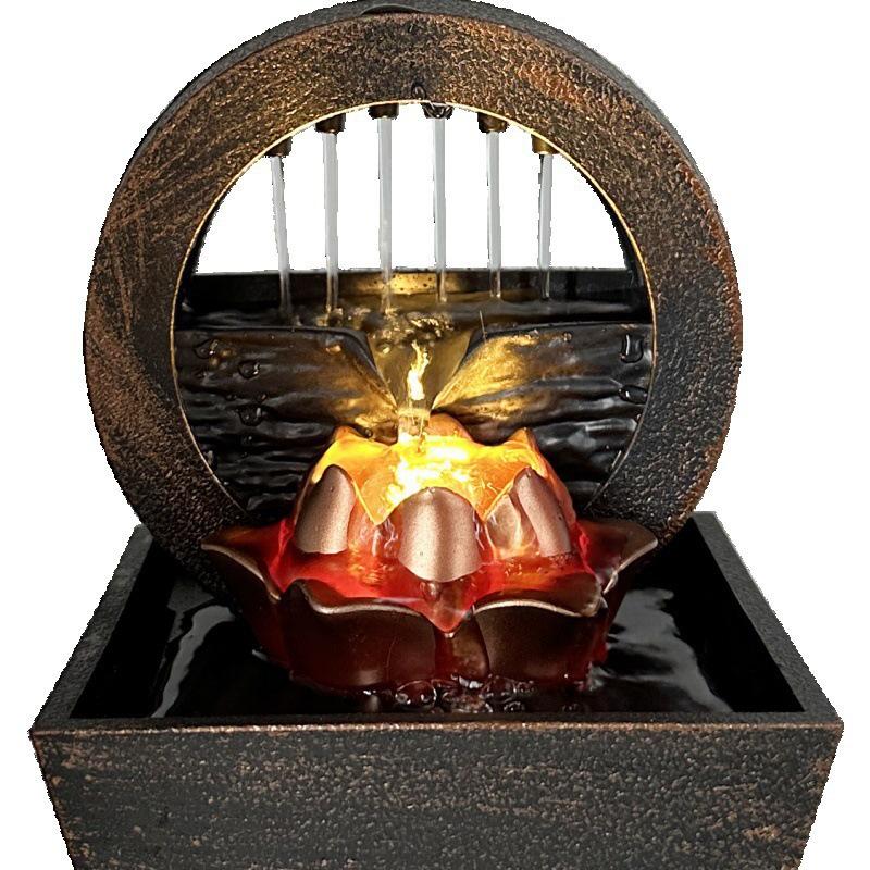 Desktop Rockery Waterfall Fountain for Home, Bedroom, or Living Room Decor