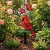 2D Flat Floral Bird Garden Stake Acrylic Flower Pattern Ornaments  Outdoor Lawn Use
