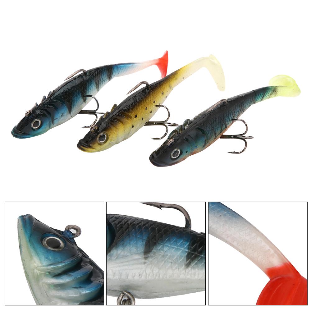 Fishing Lure TTailed Bright Colors Fishing Lures Packed Soft Bait Fake Lures