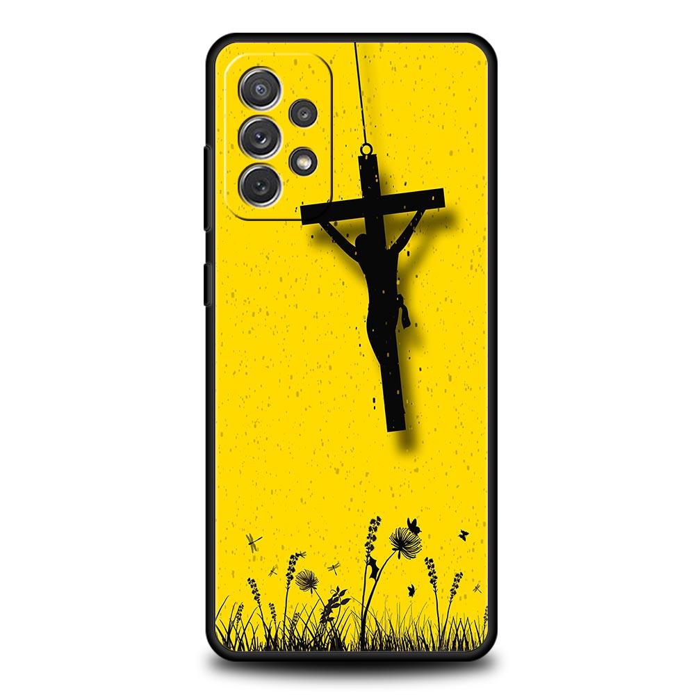 

Phone Case for Samsung Galaxy A13 A15 A17 A07 A22 A23 A25 A31 A73 A32 A52 A41 5G Soft TPU Faith Christian Religious Jesus Clear Samsung A55