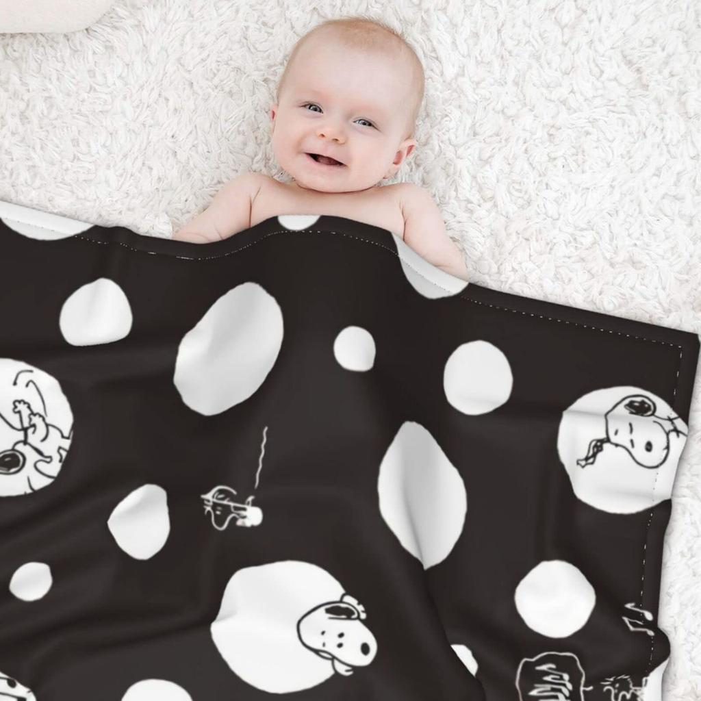 Snoopy Baby Blanket for Baby Gift Newborns, Fluffy, Lightweight, Warm, Unisex, Spring, Summer, Autumn, Winter, (76101cm)