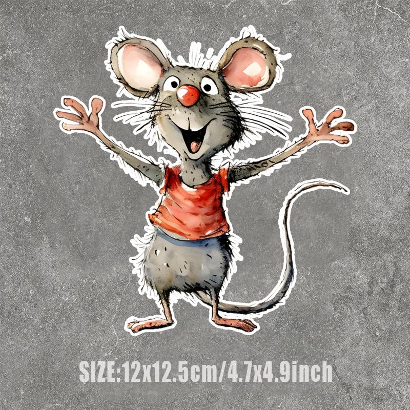 

Білка дивиться на вас Автомобільні наклейки Веселі водонепроникні вінілові наклейки Декоративні аксесуари для мотоциклів чорний