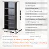 Media Storage Cabinet 5 Layers Adjustable DVD Shelves 240 CDs Espresso