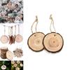 10 Natural X Wood Slice Christmas Tree Ornament Hanging Decor Diy Craft Tag Gift