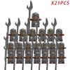 New 8pcs/lot MOC Uruk-hai Orc Army Group Orcus Figures Model Building Blocks LOTR Bricks Medieval Toys for Children gifts