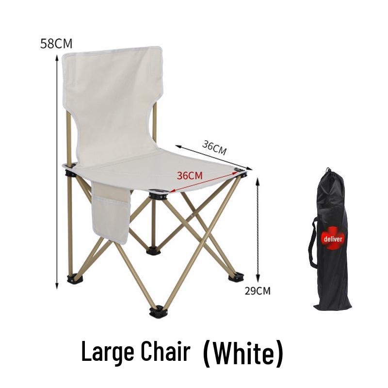 Portable Outdoor Folding Chair with Backrest for Camping and Fishing