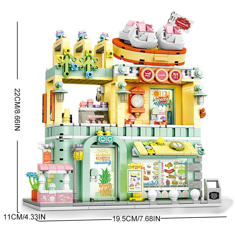City Series Building Blocks Restaurant Model House Blocks Toy for Boys And Girls Christmas Gift Children's Plaything