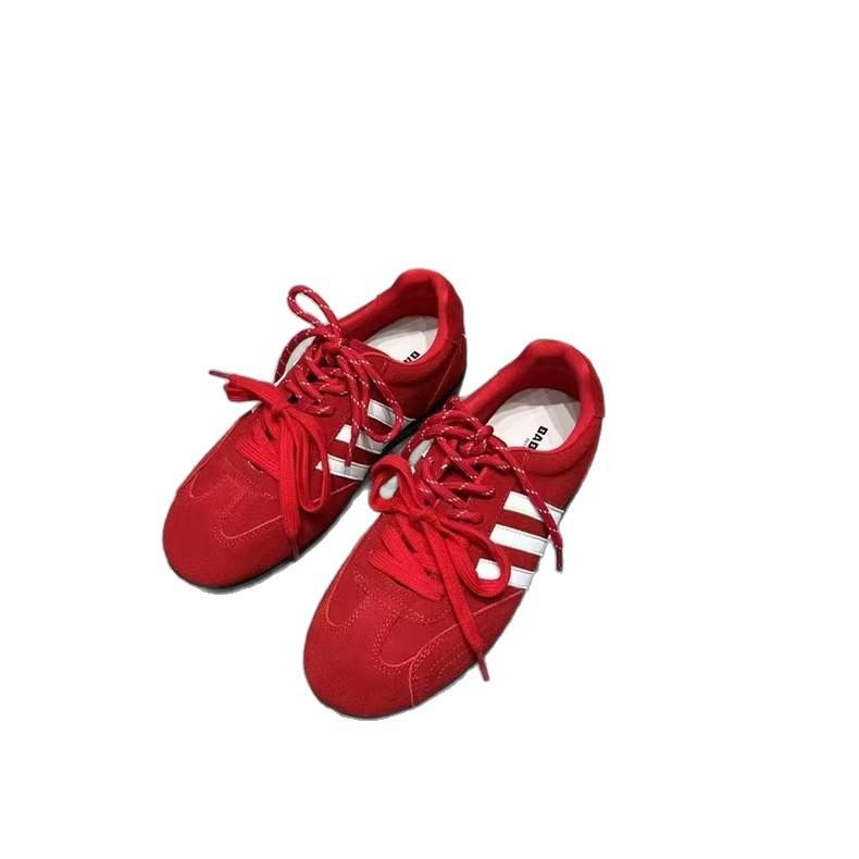 Retro leopard print German training shoes women's 2025 new trend fashion breathable casual light and comfortable sports board shoes women's shoes