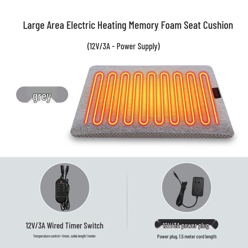 Electric Infrared Heating Seat Cushion with Adjustable Temperature for Office Chair