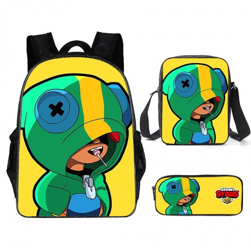 Kuromi Horror Smile Game Brawl Stars Vintage Backpack Set of 3, Multi-Functional Large Capacity School Bag Accessories