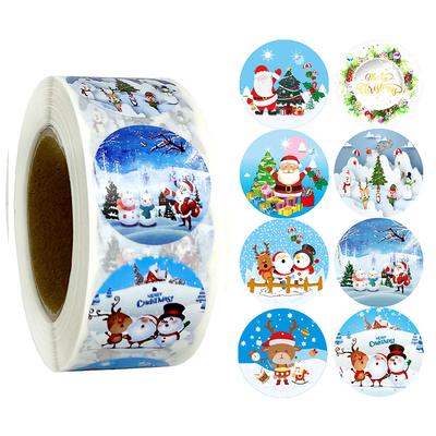 500 Pcs/roll Christmas Candy Bag Sealing Sticker Gift Pouch Label Favor Box Decorative Decals