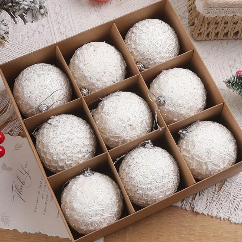 9pcs 8cm Colorful Christmas Balls Ornaments Christmas Tree Party Pendant Decoration Christmas Spheres New Year Gift