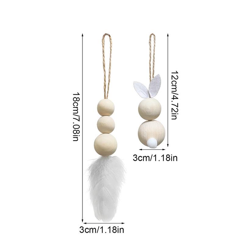 1Set Ornament Party Decoration Hanging DIY With Wood Beads Heart Jute Rope Tassel Craft Christmas Tree Heart Shape