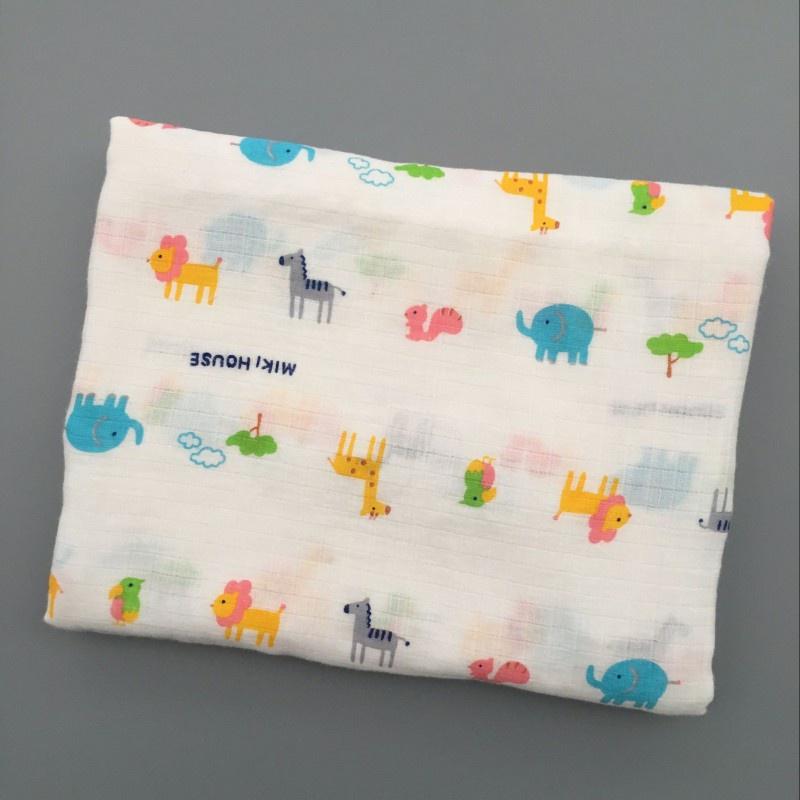 120*120 cm Dubbellagers babygazefilt Inslagna handduksfiltar