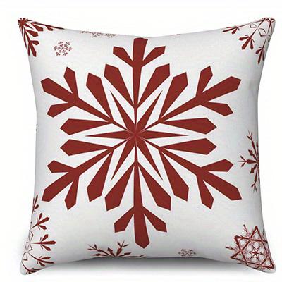 Home Decor Let It Snow & Merry Christmas Pillow Covers Pattern Cushion Cover Suitable For Sofa Bedroom Car Pillow Cover