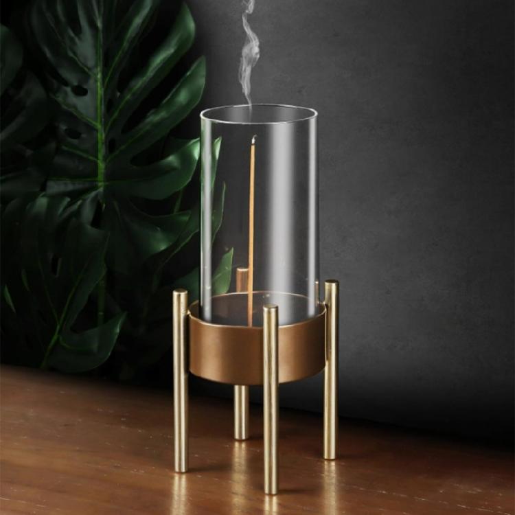 Modern Incenses Burners with Glass Ashes Catcher Anti Ashes Flying Inverted Incenses Stick Holder Stand Home Decors
