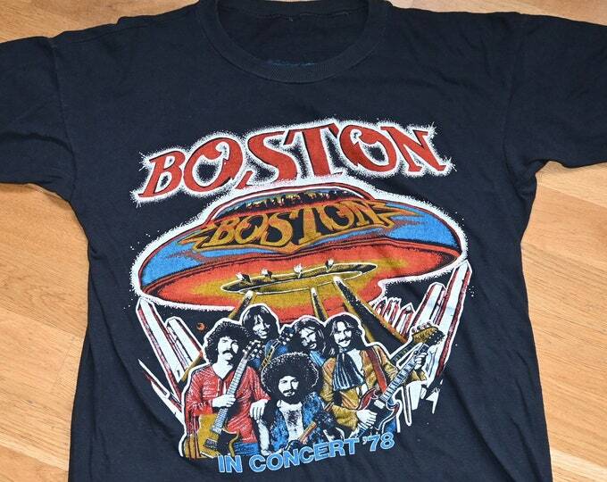 Boston Band Black Short Sleeve Cotton T-shirt Unisex S5XL VN1041 M