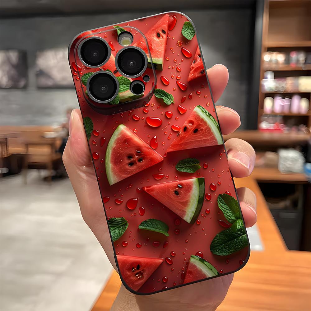 Cartoon Fruit Watermelon Phone Case For IPhone 17 Pro Max 15 Pro 16 14 Plus 12 13 Mini 11 Pro Shockproof Soft Cover