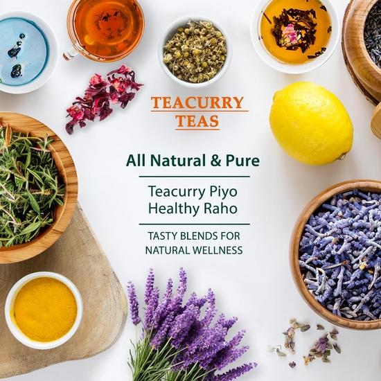 Teacurry Vitamin C Tea (1 Month Pack | 100 gram Loose) - Helps get Glowing Skin and Shilky Hair | Assists with Bones & Vessels