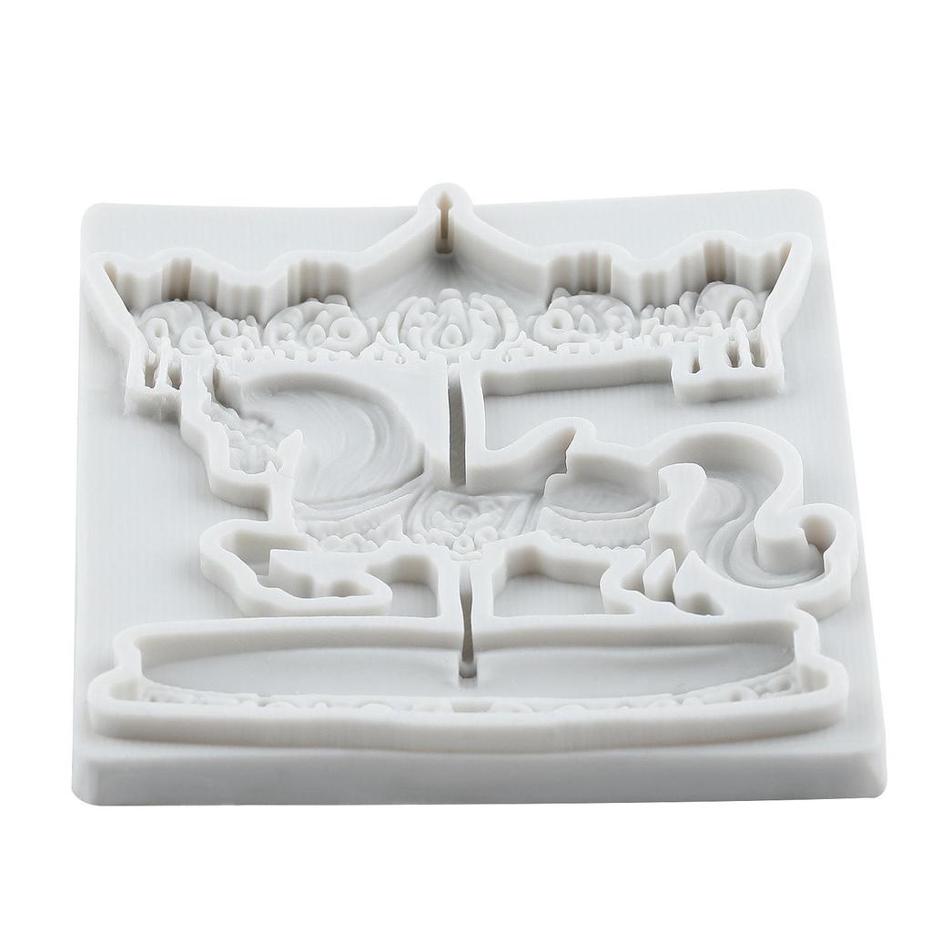 Silikonová forma na kolotoč Merry-Go-Round Formičky na fondán Nástroje na zdobení dortů Téma dortu Dezert Zdobená forma na čokoládu Cukroví