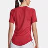 Under Armour Rush Solid Training Round Neck Short Sleeve T-Shirt Women tops Chakra-Red 1368178-638