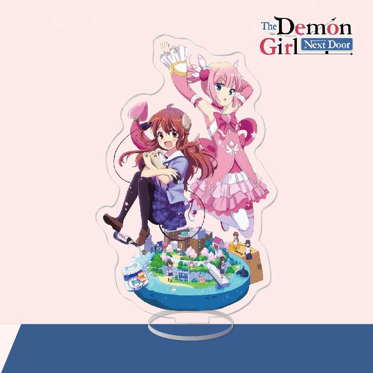 Anime Acrylic Stand Action Figure Toy The Demon Girl Next Door PVC Acrylic Stand Machikado Mazoku Desktop Stand Model Toy Gift