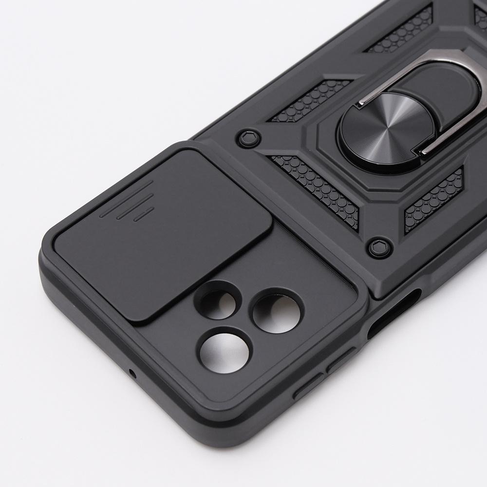Armored Case for Motorola Moto G54 5G, CamShield Slide, Black