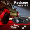 Red Rock Lights 6 Pcs Cars LED Lights for ATV SUV Offroad Car Truck Boat Underbody Glow Trail Rig Lamp Underglow LED Neon Lights