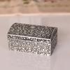 Antique Jewelry Storage Box Home Decoration Zinc Alloy Hardware Travel Friendly European Flower Carved Case