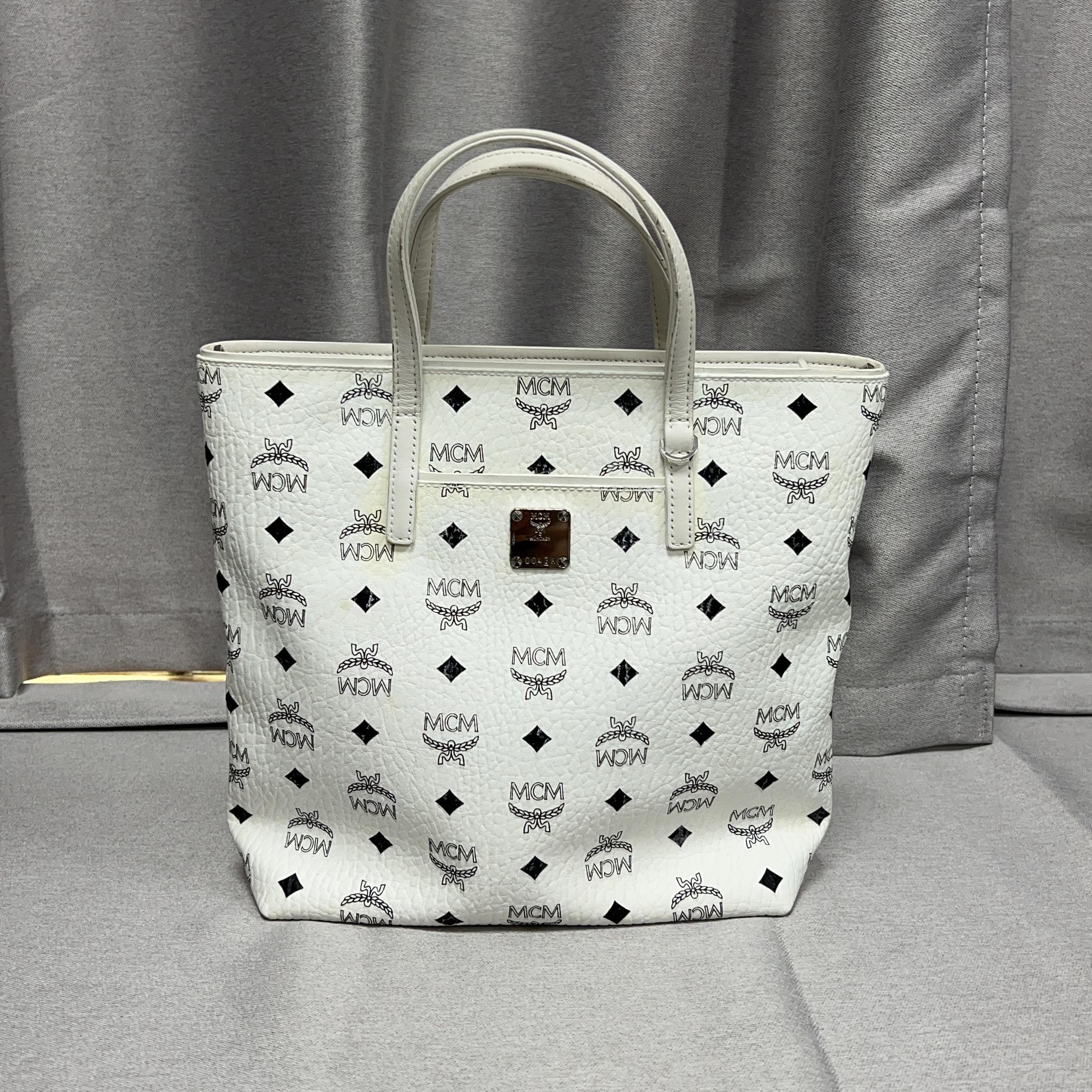 [Pre-Owned] White Coated Canvas Small Tote Bag - Very Good #1IKMO7J ONE SIZE