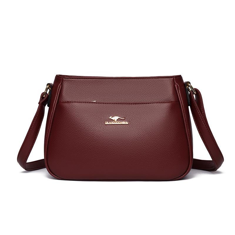 Fashionable Women's Faux Leather Shoulder Bag, Multi-layer Middle-aged Mother Bag, Retro Shoulder Bag, Perfect for Commuting, Travel, and Daily Use