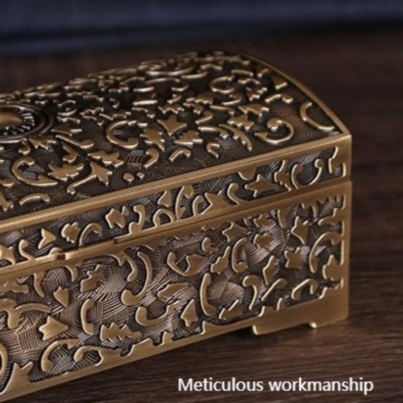 Retro Jewelry Storage Box Exquisite Necklace Display Case Rings Eardrop Organizer Boxes Room Desktop Jewellery Displays Cases