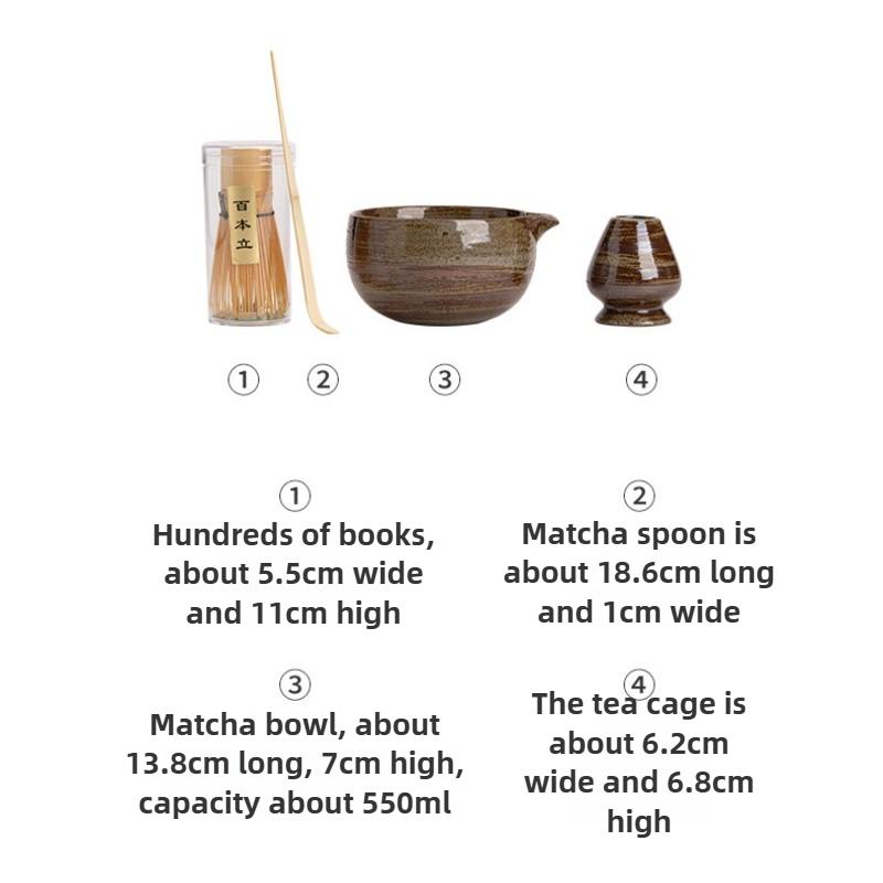 Japanese-style Coarse Pottery Tea Dispenser Ceramic Tea Bowl Matcha Bowl Matcha Spoon Baibenli Kung Fu Tea Ceremony Accessories