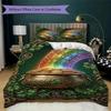 Coins&Rainbows Pattern Bedding uilt Set uilt Cover Pillowcase Home Decoration Birthday Gift (1 * duvet cover + 2 * pillowcase  without core)115