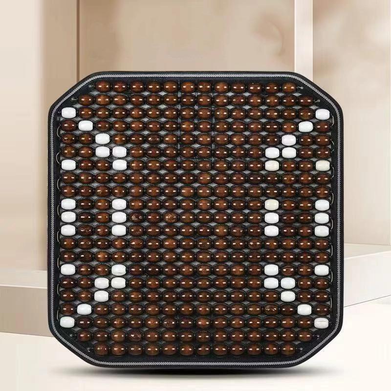 Letný Drevený Korálkový Podsedák na Autosedačku Priedušná Chladivá Podložka Univerzálna Ventilovaná Chladiaca Podložka na Sedadlo pre Všetky Ročné Obdobia