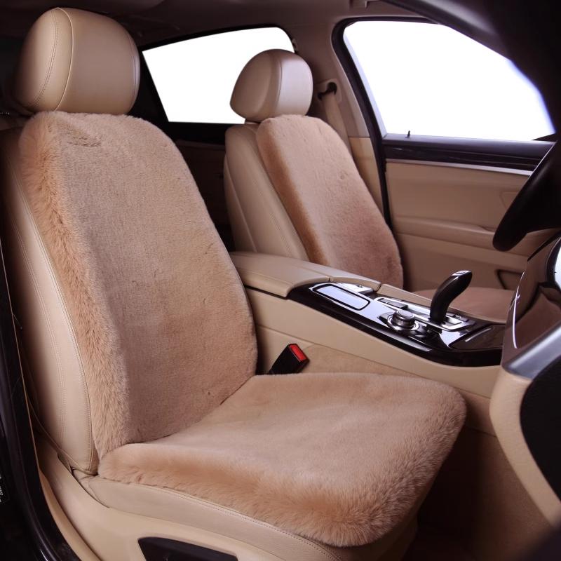 Universal Plush Car Seat Cushion - Thick, Warm, Non-Slip Rabbit Hair for Autumn & Winter