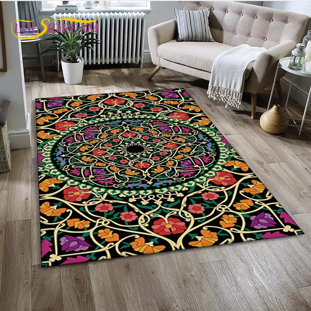 Bohemia Nordic Persia Serie Bereichsteppich, Teppich für Zuhause Wohnzimmer Schlafzimmer Sofa Fußmatte Küchendekor, Kinder Rutschfeste Bodenmatte