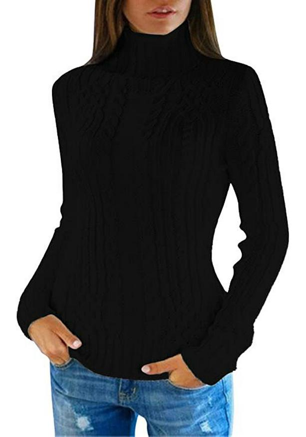 2024 Women's High Neck Slimming Sweater - Fashionable Autumn/Winter Top