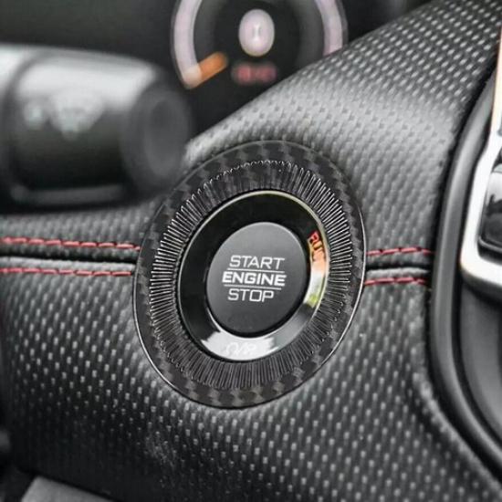 Carbon Engine Start/Stop Button Cover Trim Accessories For Jeep Compass 22-2025