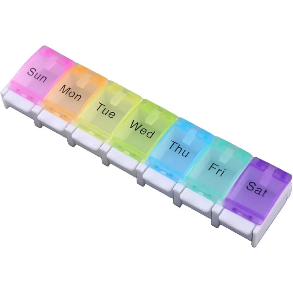 

Medical Pill Box 7 Slots Weekly 7 Days Medicine Weekly Pill Case Storage Box Travel Home Medicine Box Accessories