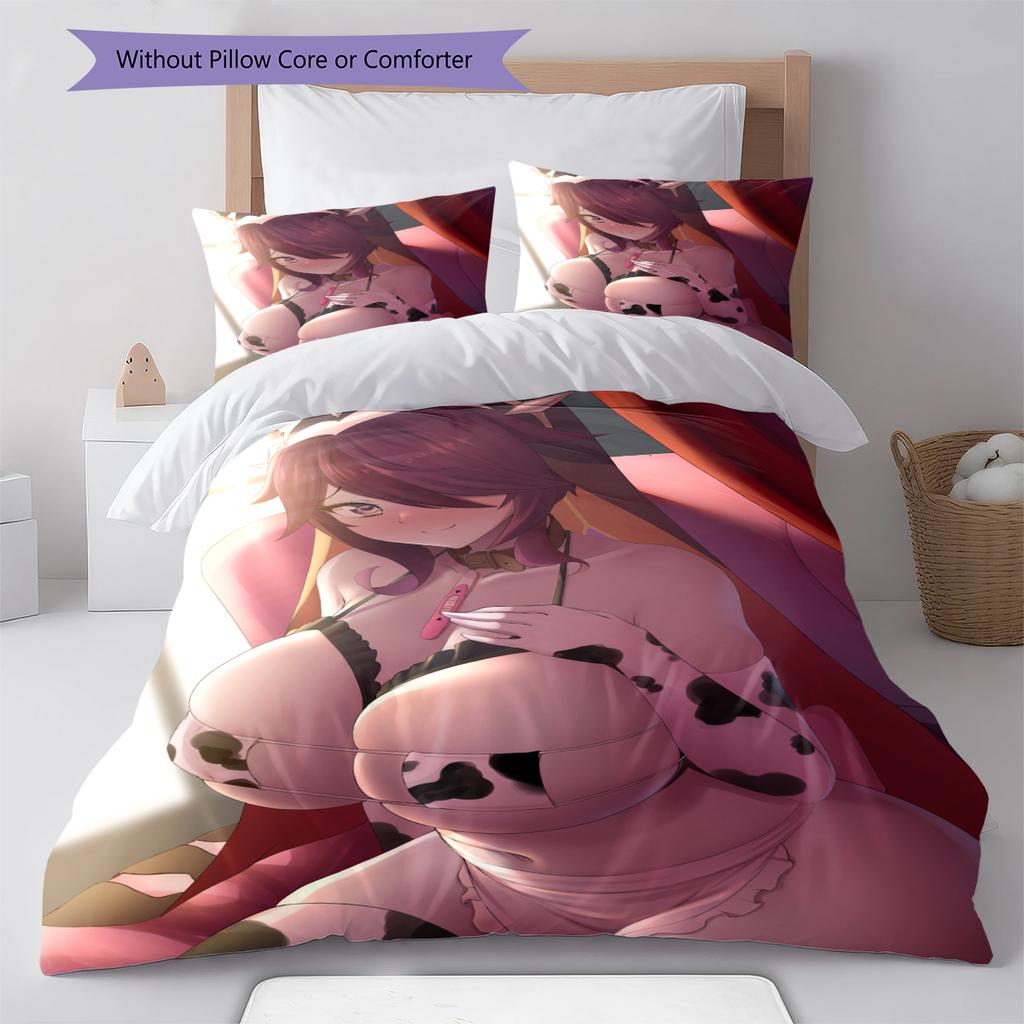 Anime-mönstrat sängkläder täcke set påslakan örngott Heminredning Födelsedagspresent (1 * påslakan + 2 * örngott, utan kärna)